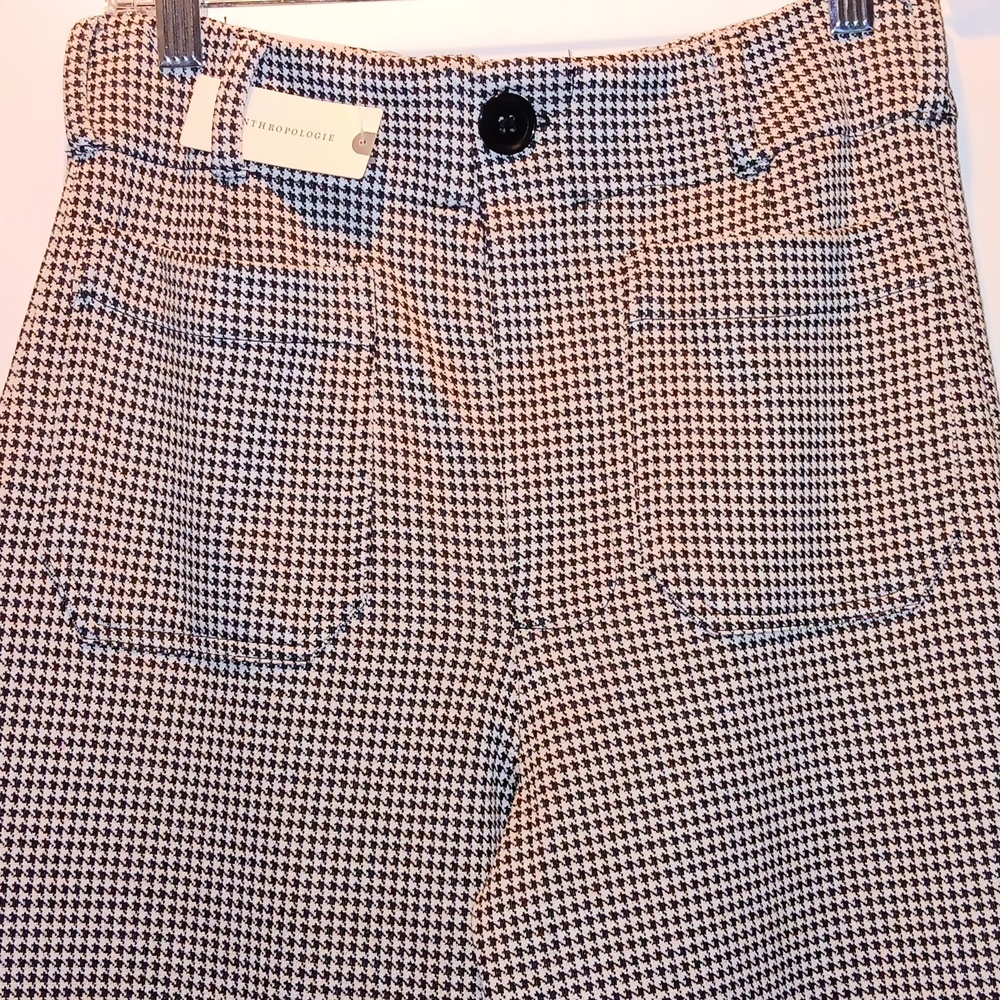 Anthropologie Womens Black and White Pinstripe Casual Pants